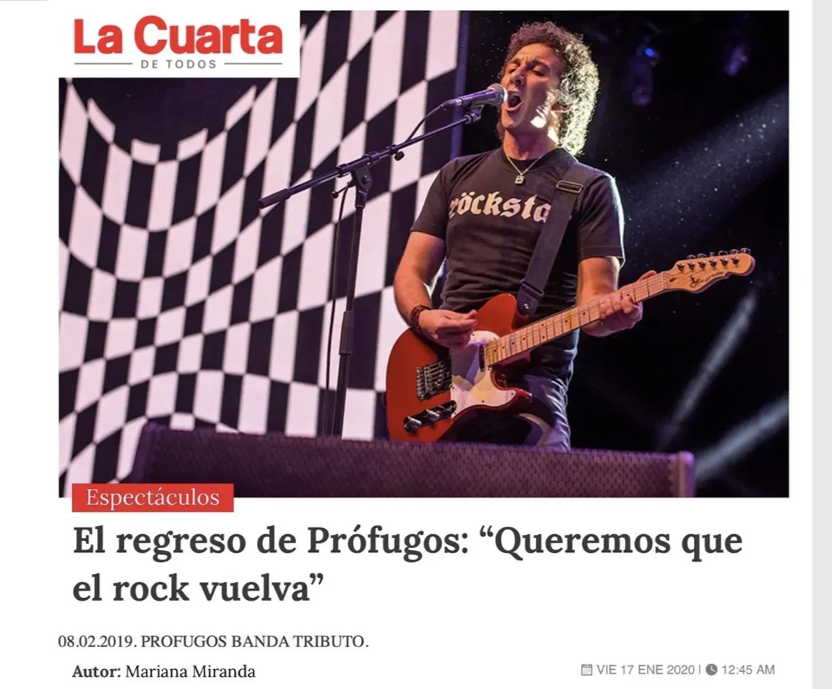 Publicación de La Cuarta sobre el regreso de PROFUGOS
