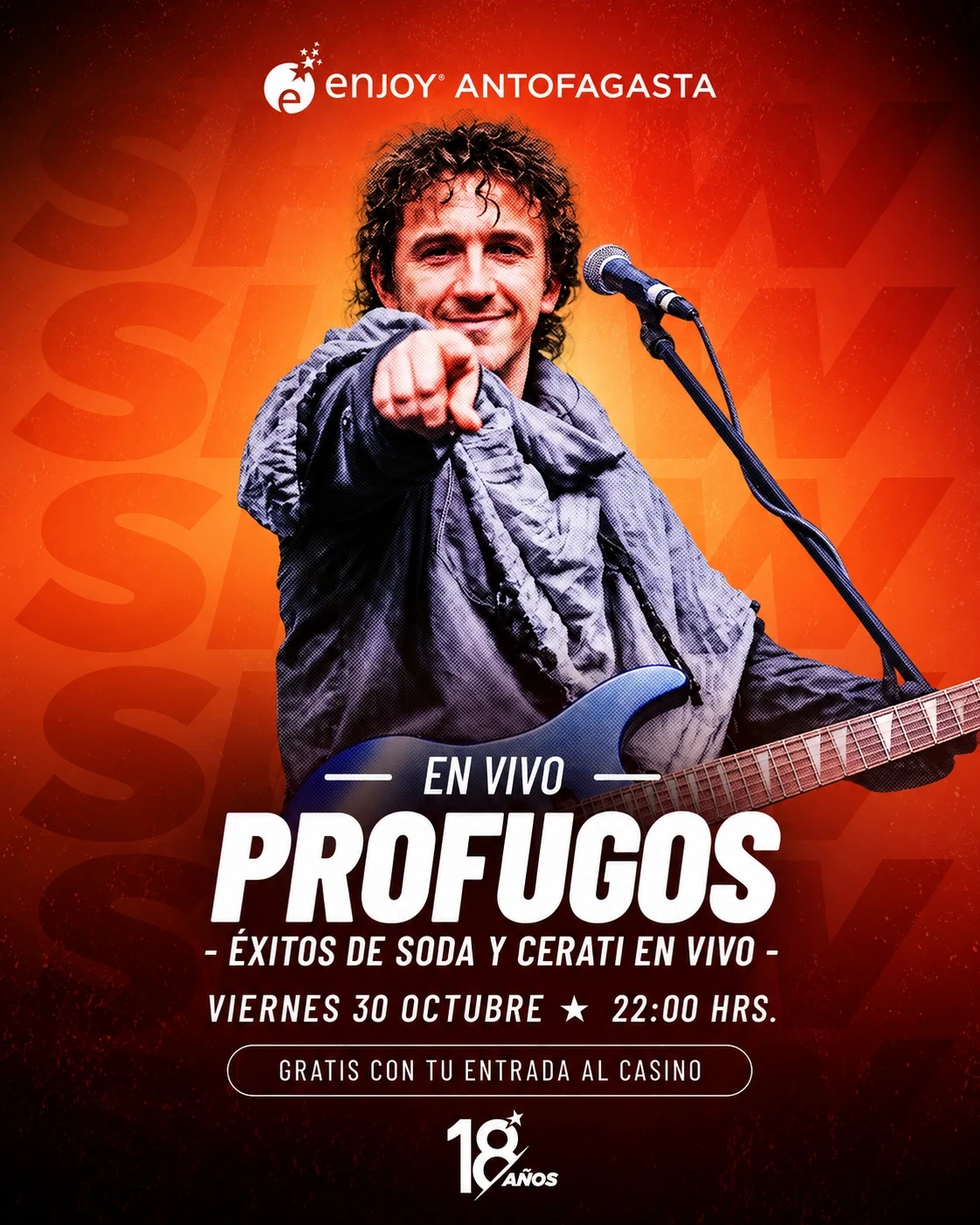 Afiche de PROFUGOS en vivo en Enjoy Antofagasta