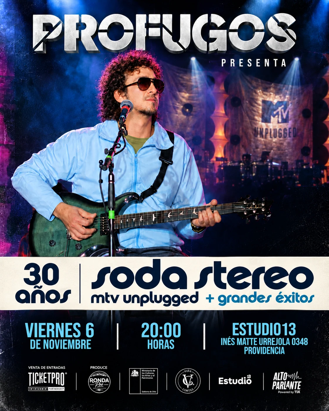 Afiche de 30 años MTV Unplugged en Estudio 13 · Canal 13
