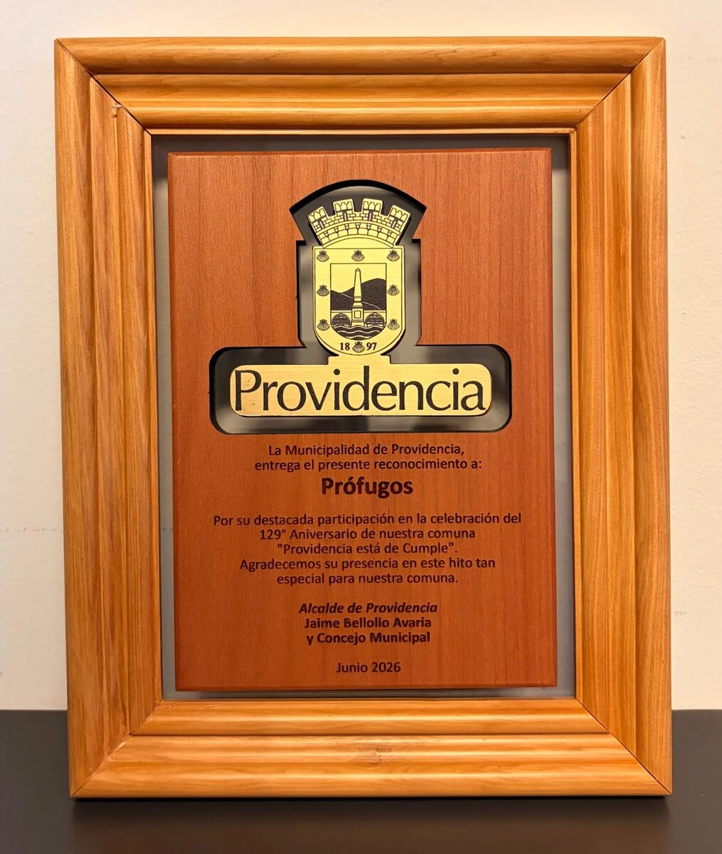 Reconocimiento de la Municipalidad de Providencia a PROFUGOS por el aniversario 129 de la comuna