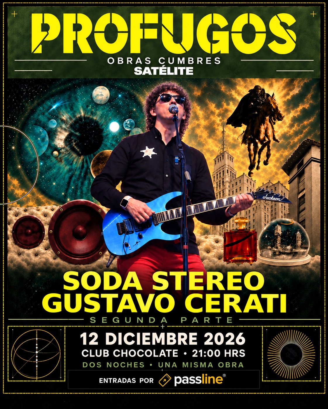 Afiche de SATÉLITE · Obras Cumbres en Club Chocolate