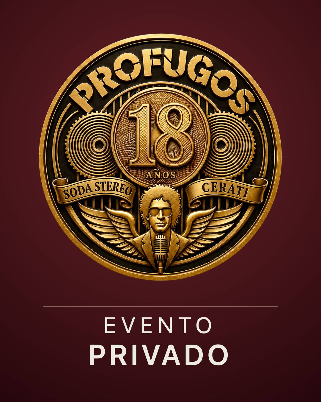 Insignia oficial de PROFUGOS · Evento privado