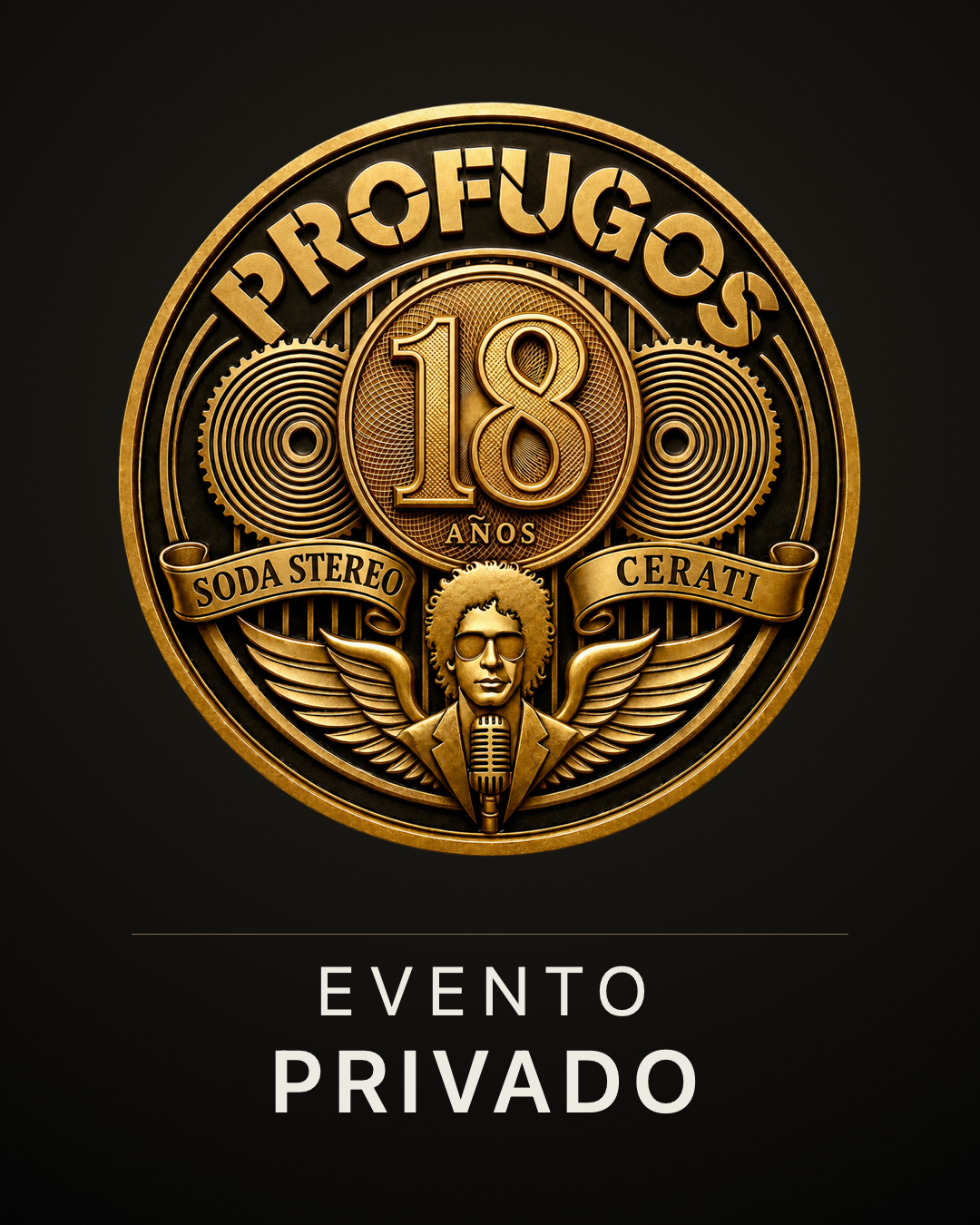 Insignia oficial de PROFUGOS · Evento privado