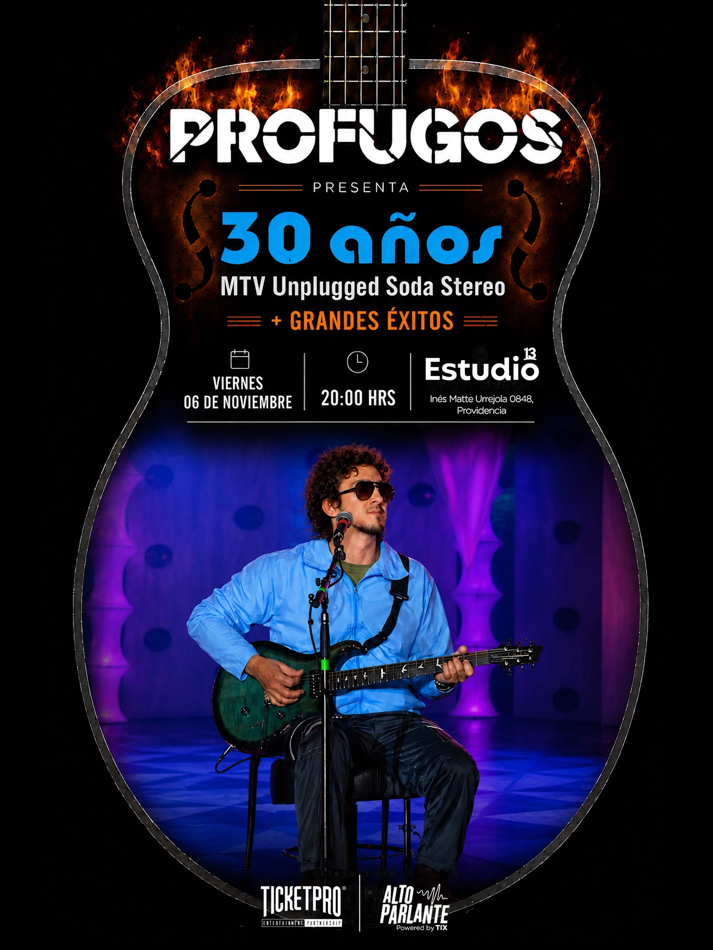 Afiche oficial de PROFUGOS en Estudio 13