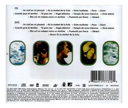 Contraportada del CD y DVD